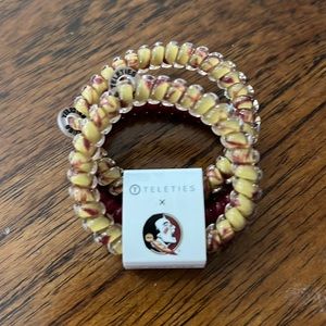 Teleties 3 pack of mini hair ties representing FSU